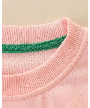 Girls Cotton Sweatshirt - Long Sleeve Casual Jumper for Toddler Girls, Age 3-4 Years, Christmas Pink - Buy Online on GoSupps.com