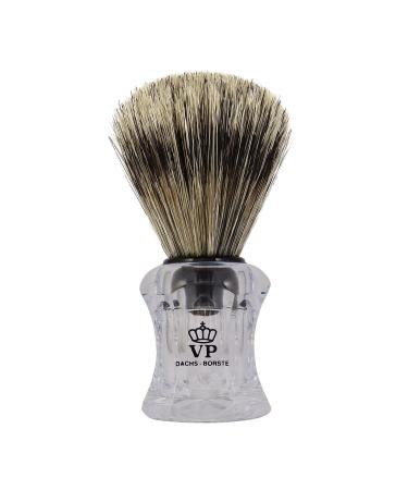 Widax shaving brush Royal VP - badger bristle - crystal clear handle