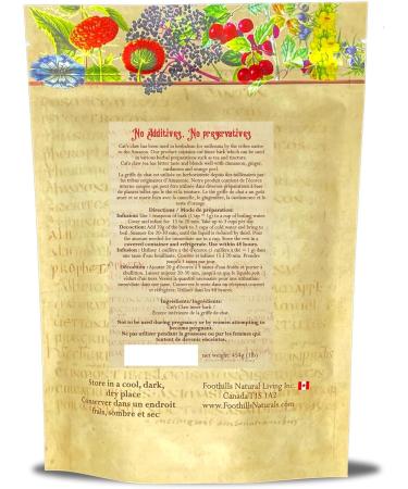 Foothills Naturals Cat's Claw Cut Inner Bark 454g Cut Pure and Natural - Buy Online on GoSupps.com