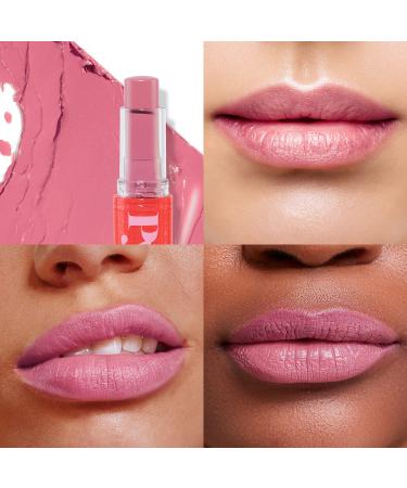 PYT Beauty Tinted Lip Balm in Soft Pink Nude - Hydrating Vegan Makeup with Hyaluronic Acid | 1 Count - Buy Online on GoSupps.com