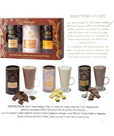 Whittard of Chelsea Luxury Hot Chocolate 3 x 350g - Rich and Decadent Cocoa Mix - Buy Online on GoSupps.com