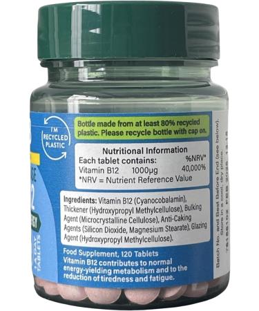 Holland & Barrett Timed Release Vitamin B12 100 Tablets 1000ug - Fast-Acting Formula for Enhanced Absorption - Buy Online on GoSupps.com