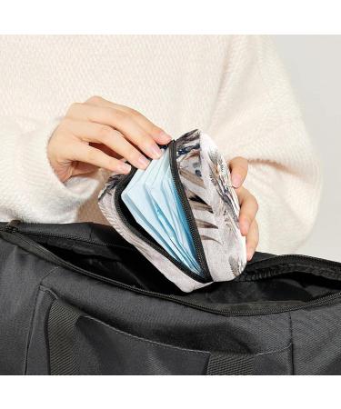 Women's Portable Storage Bag | Bonds Stillpad Holder | Ink Papagei & Leaves Design | Feminine Product Kit for Girls - Buy Online on GoSupps.com