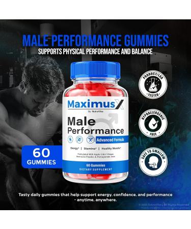 (3 Pack) Maximus X Gummies Official MaximusX ME Chewable Gummy with Natural Ingredients | Premium Performance Steady Energy & Stamina Support Tasty Nutrition Formula 90 Day Supply (180 Gummies) - Buy Online on GoSupps.com