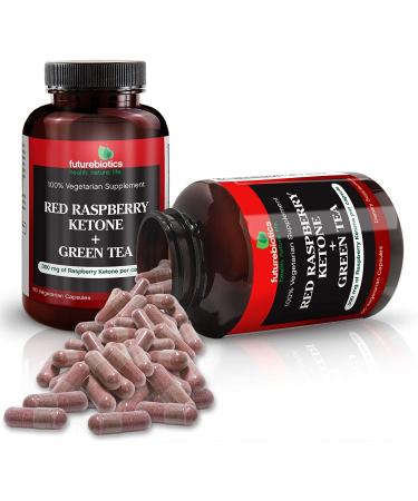FutureBiotics Red Raspberry Ketone & Green Tea - 60 Vegetarian Capsules for Weight Loss - Buy Online on GoSupps.com