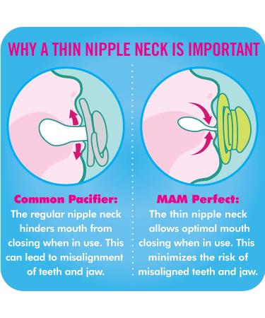 MAM Perfect Silicone Pacifier - Pink 0-6 Months | International Shipping Available - Buy Online on GoSupps.com