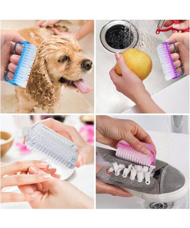 Nail Brush 4pcs Two-Sided Scrubbing Brushes Nail Cleaning Brush Fingernail Brush with Soft Bristles Plastic Fingernail Scrubber for Toes Nails Hands Garden Home Salon Use (Style-C) - Buy Online on GoSupps.com