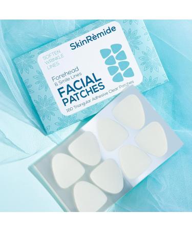 Facial Plasters for Smoothing Lines & Wrinkles | 160 Transparent Anti-Fold Dots - Triangular Shape for Forehead & Smile Lines - Buy Online on GoSupps.com