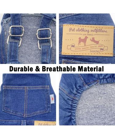 Dog Shirts Clothes Denim Overalls  Pet Jeans Onesies Apparel  Puppy Jean Jacket Sling Jumpsuit Costumes  Fashion Comfortable Blue Pants Clothing for Small Medium Dogs Cats Boy Girl (Blue  Large) Blue Large - Buy Online on GoSupps.com