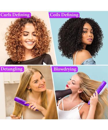 KTKUDY Styling Brush 9 Row - Defining Curls Hair Comb for Thick, Wavy, Curly Hair - Blow-Drying & Finishing Detangling Brush (Purple) - Buy Online on GoSupps.com