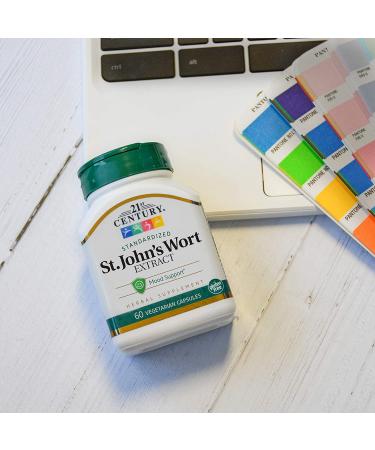 21st Century St. John's Wort Extract - 60 Vegetarian Capsules for Mood Support - Buy Online on GoSupps.com