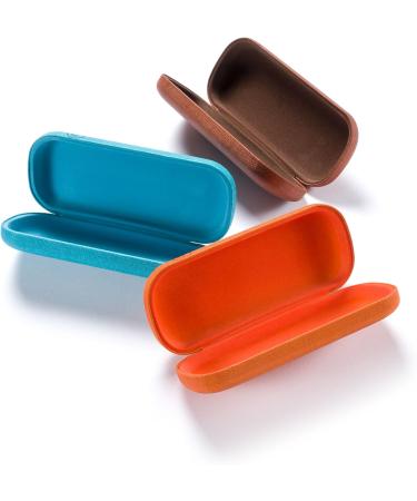 FEFI Hardcase Glasses Case - Nature Embossed Flower Design in Brown | Durable & Stylish Eyewear Protection - Buy Online on GoSupps.com