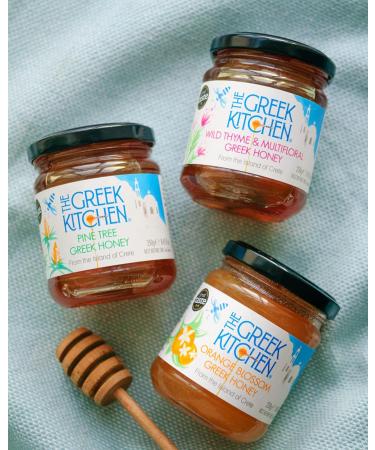 The Greek Kitchen Orange Blossom Honey Unheated & Unpasteurised 250 g - Buy Online on GoSupps.com
