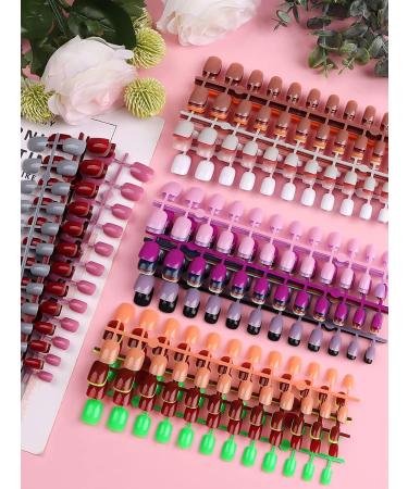 720 Colored Coffin False Nails - Full Cover Ballerina Nail Set with Glue Stickers | eBanku International Shipping - Buy Online on GoSupps.com