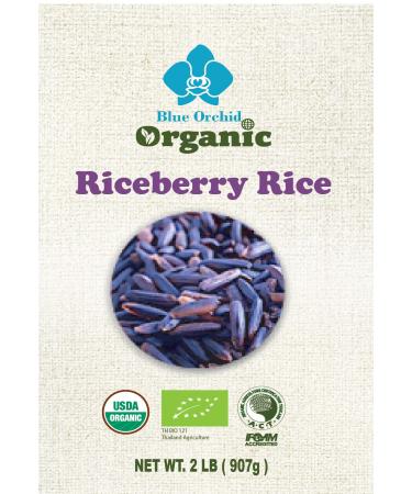 100% USDA Certified Organic Riceberry Rice 2 LB - Purple Thai Black Jasmine Rice - Premium Freshness - Small Lot Harvest Direct from our Farm to your Table 2 Pound (Pack of 1)