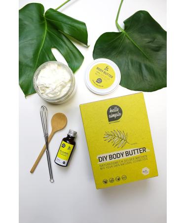Hello Simple DIY Body Butter - Natural Vegan Organic Aluminum-Free Eco-Friendly (180g) with Jojoba Oil - Buy Online on GoSupps.com