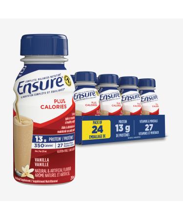 Ensure Plus Calories Nutritional Supplement Shake Value Pack To Help With Healthy Weight Gain Or Maintenance Vanilla 24 x 235-mL Bottles