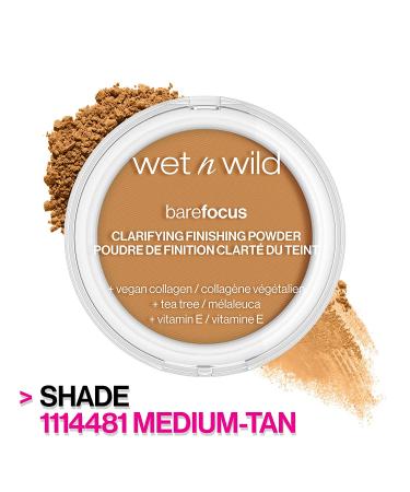 Wet n Wild Bare Focus Clarifying Finishing Powder - Matte Pressed Setting Powder in Medium-Tan MediumDark - Buy Online on GoSupps.com