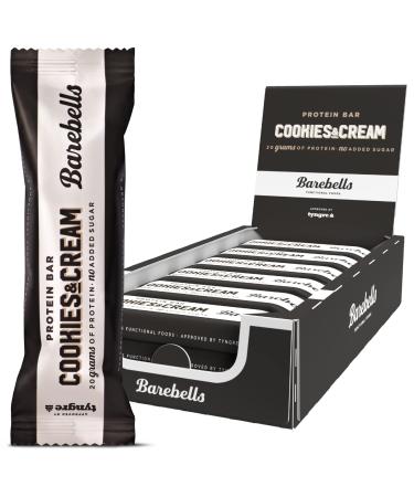 Barebells Protein Bars | 20g protein low carb chocolate bars | after workout low calorie snacks 12 x 55g (Cookies & Cream) Cookies And Cream