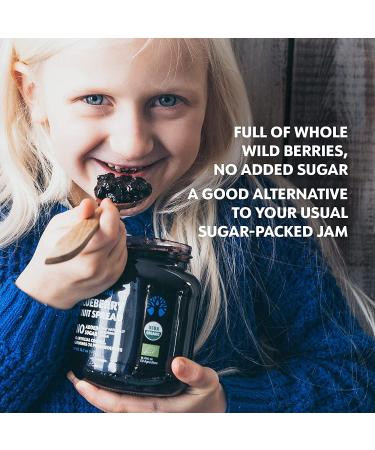 LOOV Organic Wild Blueberry Jam 14.1oz - Vegan Fruit Spread with Whole Nordic Forest Berries - No Added Sugar - Buy Online on GoSupps.com