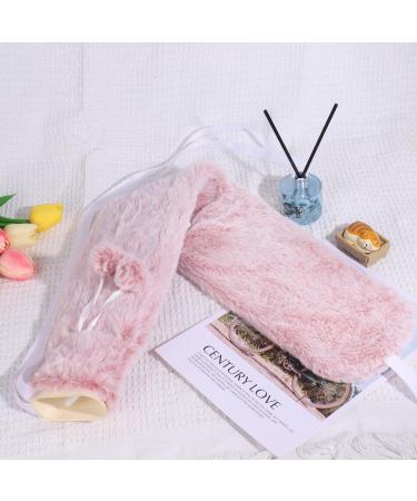 Bolei extra long hot water bottle with cover fluffy leak -proof & odorless 73cm neck heat bottle can be tied suitable for neck waistband back Christmas gifts for women & men heat bottle long - pink - pink - Buy Online on GoSupps.com