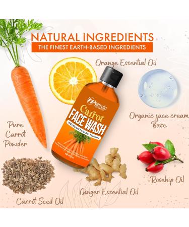 Carrot Face Wash - Natural Skin Brightening Soap for Acne Spots & Even Tone - Made in USA - Buy Online on GoSupps.com