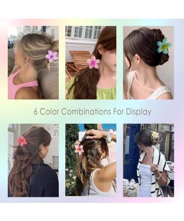 Shop Sivlki 6-Piece Flower Hair Clips - Cute Acrylic Claw Clips for Thick Hair | Perfect Gift for Girls - Buy Online on GoSupps.com