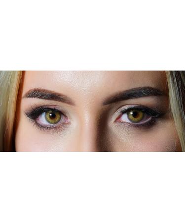 Buy Starch-Free Colored Contact Lenses - Annual Soft Hydrogel 2-Piece Set in Mystery Hazel - Natural Colors & Lens Container Included - Buy Online on GoSupps.com