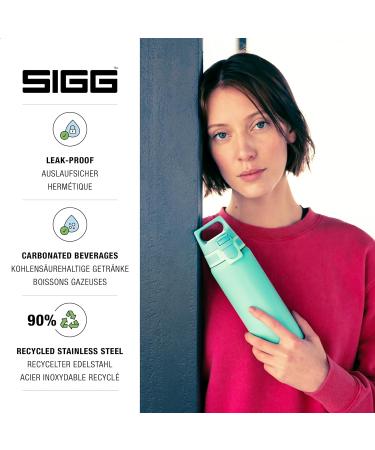 SIGG Stainless Steel Drinking Bottle 0.75L - Shield One | Carbonated Drink Safe Leak-Proof BPA-Free Lightweight - Glacier Color - Buy Online on GoSupps.com