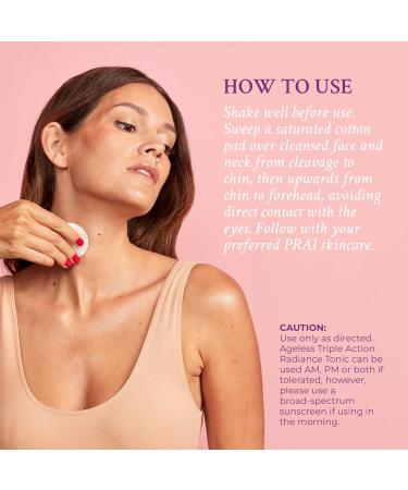 PRAI Beauty Ageless Triple Action Radiance Tonic - Pore Reducing Toner with AHAs for Brightening Exfoliating & Hydrating - 5.4 Oz - Shop Internationally - Buy Online on GoSupps.com