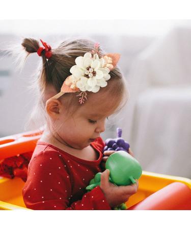 Cinaci 5-Piece Tender Flowers Hair Tapes for Baby Girls & Toddlers | Nylon Terraps Accessories - Buy Online on GoSupps.com