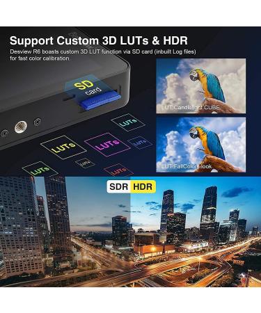 Desview R6 5.5 Camera Field Monitor - 2800nits High Brightness Touch Screen, HDR, 3D LUT, Waveform, Peaking Focus - 4K HDMI - for DSLR Camera - Buy Online on GoSupps.com