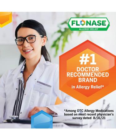Flonase Allergy Relief Nasal Spray - 24 Hour Non Drowsy Allergy Medicine - 144 Sprays with Free Pack of Tissues - Buy Online on GoSupps.com