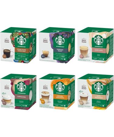  STARBUCKS STARBUCKS Nescaf Dolce Gusto Coffee Variety Mix Pack Black and Gourmet Coffee 6 x 12 Coffee Capsules (72 Capsules) - Excellent - Buy Online on GoSupps.com