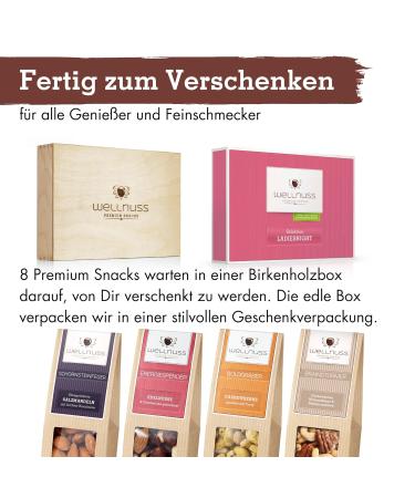 Wellnuss Ladiesnight Premium Gift Set for Women | Vegan Nut Snacks in Birch Wood Box | Perfect Gift Idea for Girlfriend Mother & Sister - Buy Online on GoSupps.com