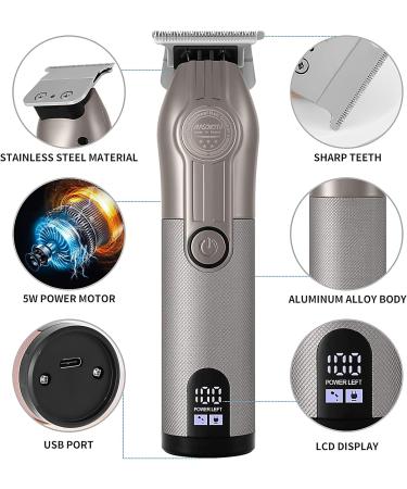 Professional Hair Trimmer for Men | Cordless Clippers & Grooming Kit - Rechargeable Beard Trimmer in Grey - Buy Online on GoSupps.com