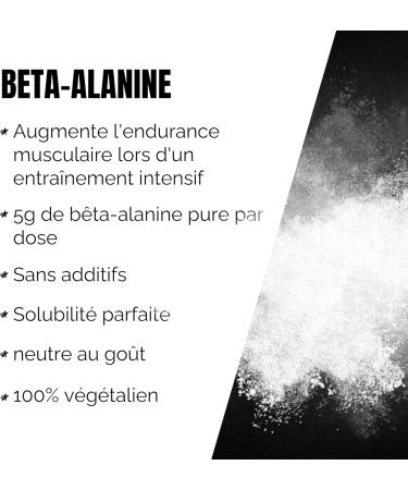 Beta Alanine Powder 500 g + 99% Purity Neutral Flavor Vegan Highly Dosed No Additives BIOS Nutrition (Made in Germany) - Buy Online on GoSupps.com