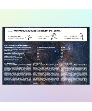 Sterrenstof Diet Meal Replacement Shake - Vanilla Flavor - 1 Shake Per Container - 29g Protein Per Meal - Natural Flavor - Diet Shakes for Weight Loss - Buy Online on GoSupps.com