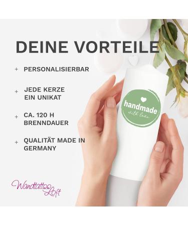 Personalized Wall Sticker Baptism Candle - Blue Cross Leaf Motif | Unique 25cm x 7cm Gift for Baptism Celebrations - Buy Online on GoSupps.com