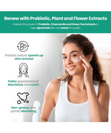 AppleBiotic Hydrating Face Cream-For Dry, Oily, Sensitive Skin, Fast Absorbing, Naturally-Derived with Green Tea, Chamomile, Aloe, Fragrance Free, 1.7 OZ 1.7 Fl Oz (Pack of 1) - Buy Online on GoSupps.com
