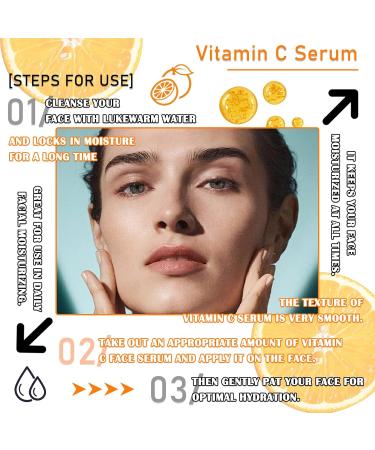 Fusang 2PCS Vitamin C Face Serum Vitamin C Serum Moisturizing Serum Vitamin C Serum for Face 30ML - Buy Online on GoSupps.com