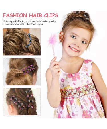 96 Rhinestone Mini Flower Hair Claw Clips - Assorted Colors for Women and Girls - Buy Online on GoSupps.com