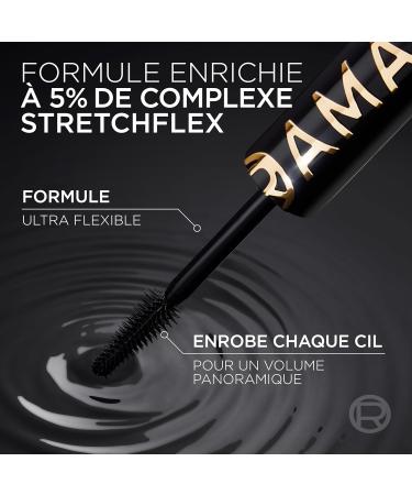 L'Or al Paris - Million Lash Volume Mascara - Panoramic Look & Multiplied Lashes - Ultra-Flexible Formula - Clump-Free - Panorama - Shade: All Night Black (Intense Black) - Buy Online on GoSupps.com