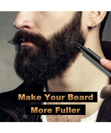  Jkioump Beard Pencil Filler for Men Waterproof Beard Comb - 4 Point Pencil Long Lasting Coverage Paint Pen Natural - Buy Online on GoSupps.com