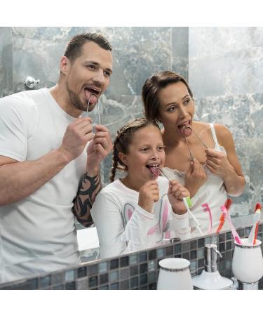 Stainless Steel Tongue Scraper for Adults & Kids - Ayurvedic Metal Cleaner for Bad Breath - Surgical Grade Professional Tongue Cleaner - Buy Online on GoSupps.com