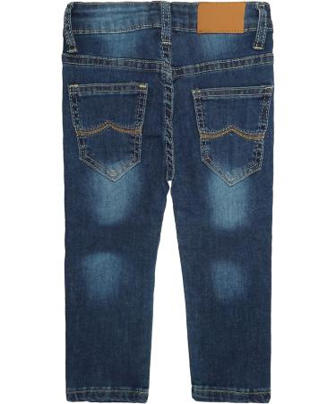 KIDSCOOL SPACE Baby Boys Jeans | Elastic Band | Straight Fit | Ripped Denim Pants | 5-6 Years | Deep Blue - Buy Online on GoSupps.com