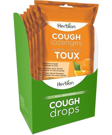 Herbion Naturals Cough Lozenges Orange Flavor | Cough Suppressant | Sore Throat Relief | Pack of 5 125 Counts - Buy Online on GoSupps.com