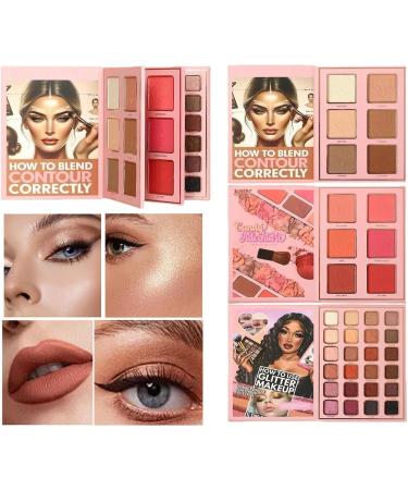 Makeup Palette 36 Colors Eyeshadow Magnetic Book Design 3 Layers Cosmetics Durable for Travel Party Beauty Fashion Women and Girls - Buy Online on GoSupps.com