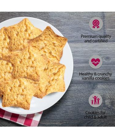 Oberlander Gluten Free Kosher for Passover Vanilla Nut Star Cookie 5.5oz - Dairy Free, Soy Free, Vegan | Snackable Option - Buy Online on GoSupps.com