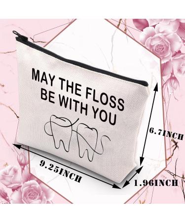 BDPWSS Dentist Gift - Waterproof Make-up Bag for Dental Hygienists & Assistants - 'May the Floss Be With You' Zippering Bag - Buy Online on GoSupps.com
